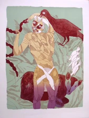 Lithografie Toledo - Homme-Oiseau