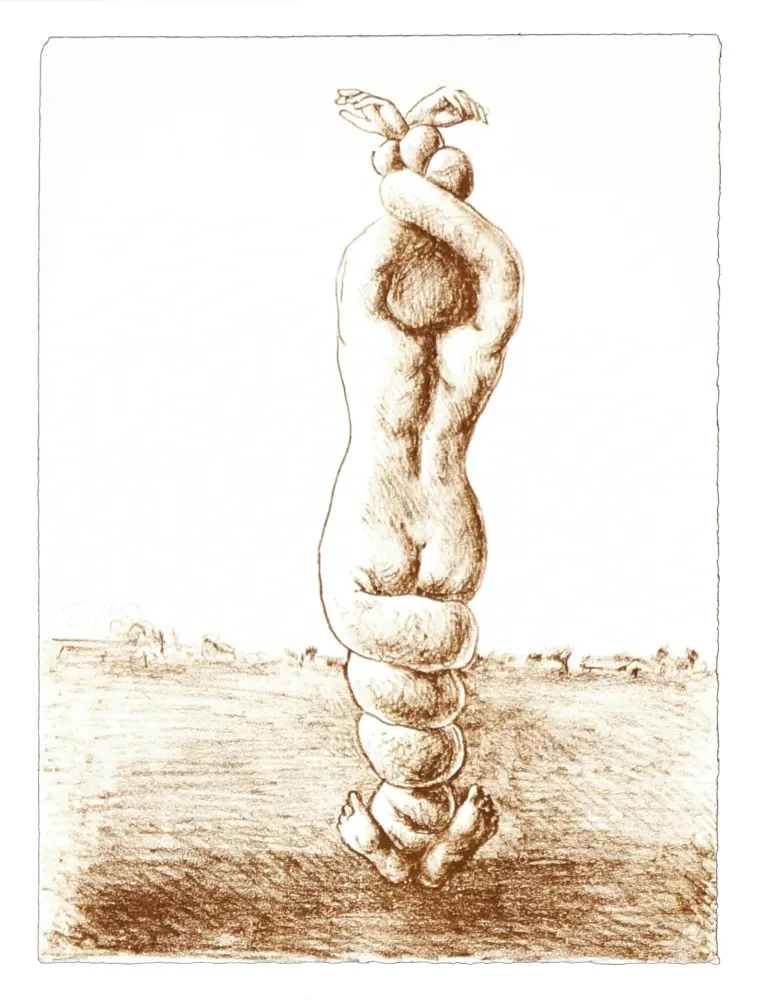 Lithografie Topor - 3 Neuf Grâces