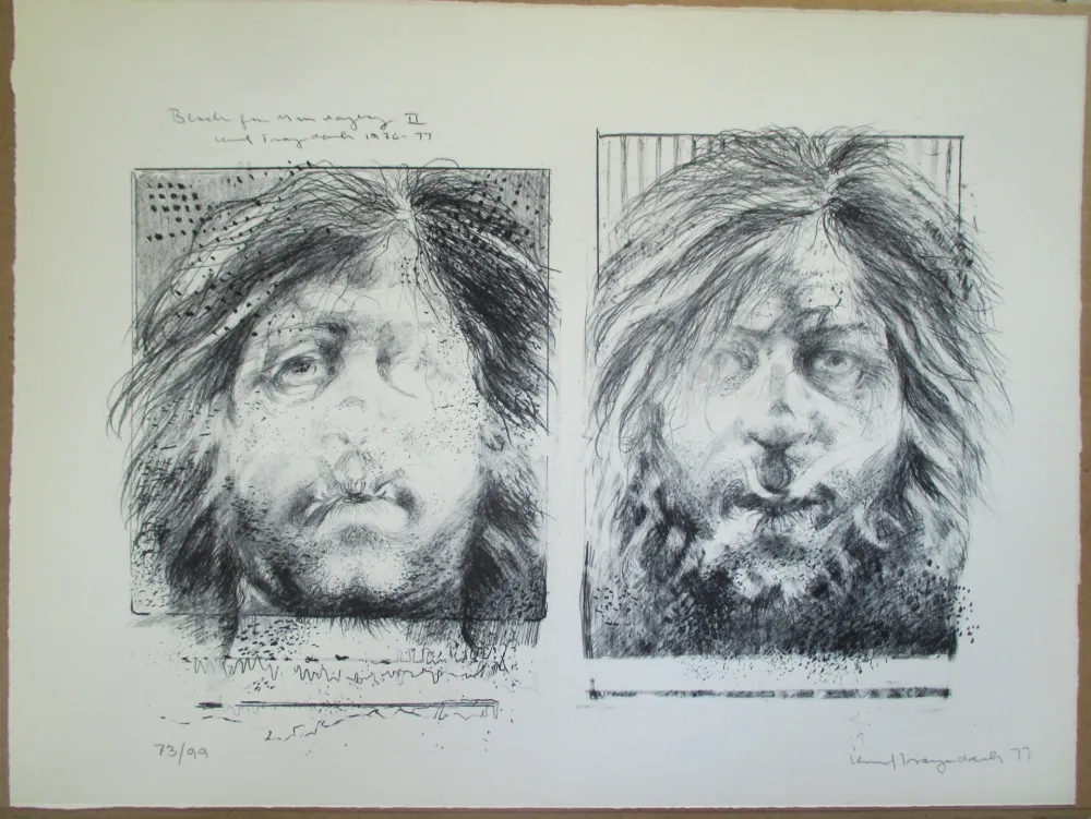 Lithografie Trampedach - Selfportrait II