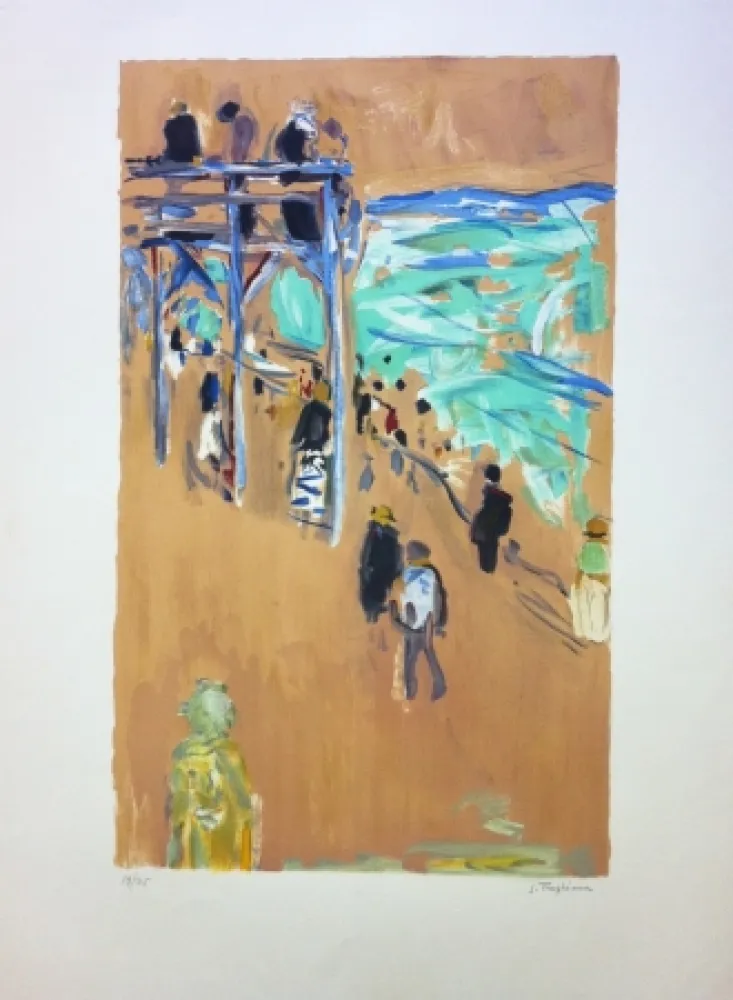 Lithografie Truphemus - La passerelle