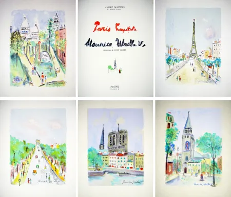 Geïllustreerd Boek Utrillo - PARIS CAPITALE. Lithographies originales de Maurice Utrillo, V. (1955).