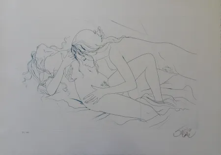 Gravure Valadie - Etreinte saphique