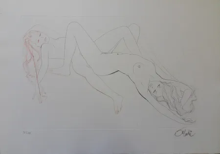 Gravure Valadie - Les amantes, plaisir partagé