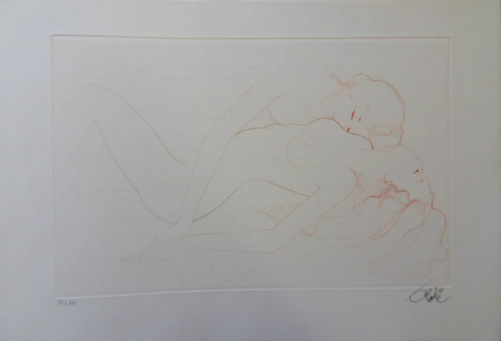 Gravure Valadie - Tout contre elle