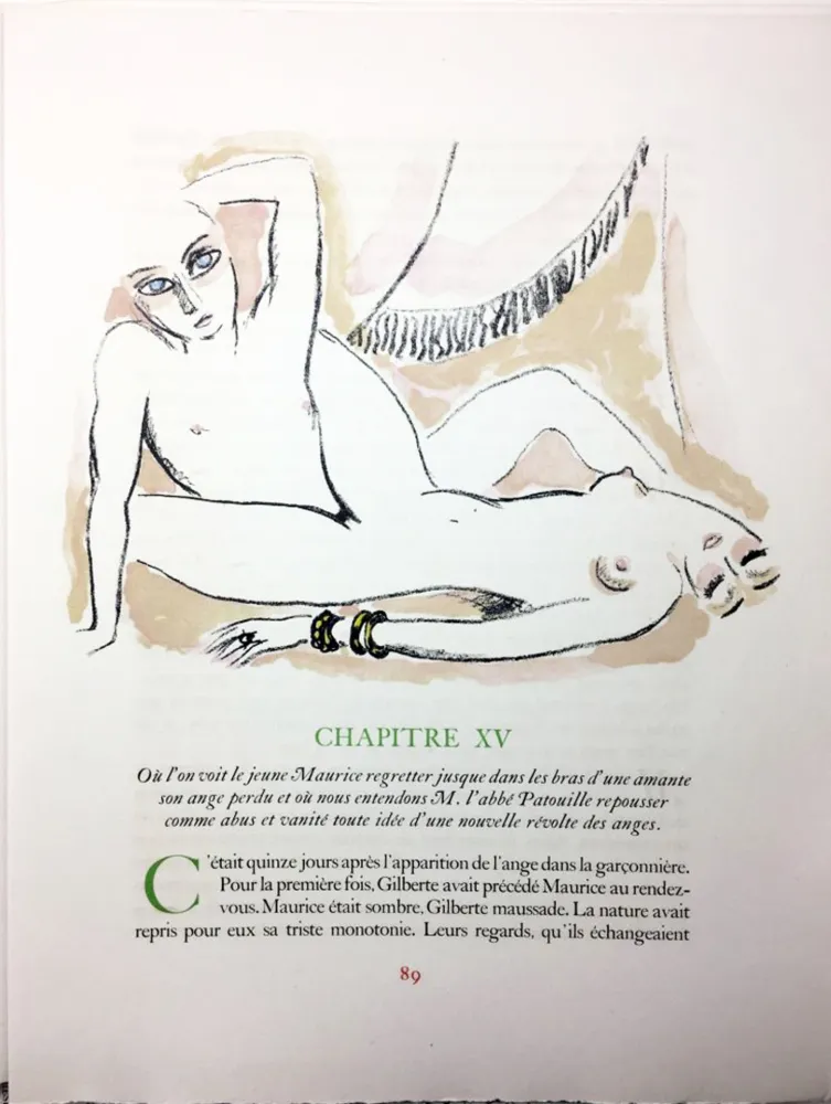 Geïllustreerd Boek Van Dongen - A. France : LA RÉVOLTE DES ANGES. 58 lithographies en couleurs (1951)