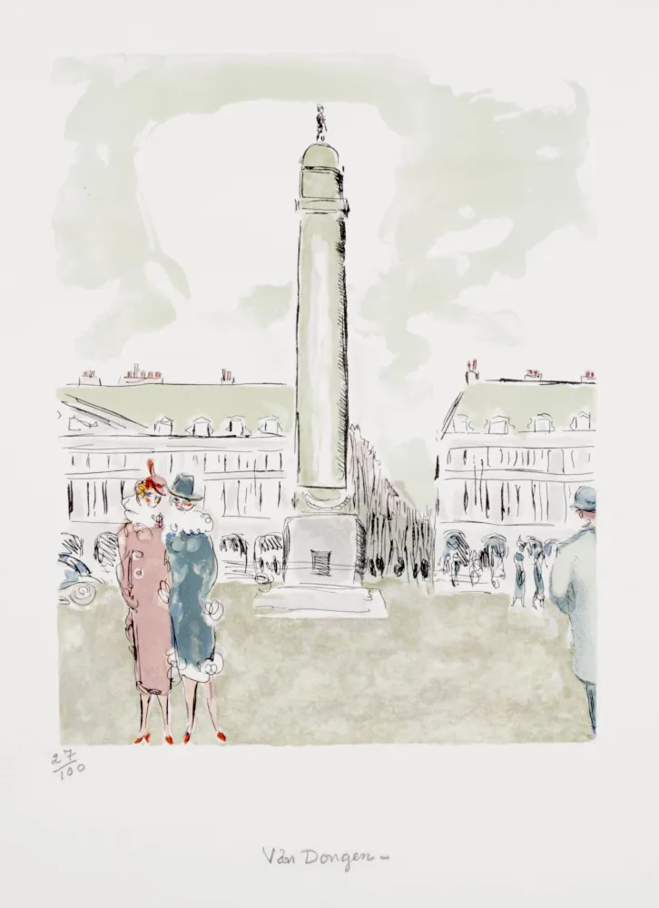 Lithografie Van Dongen - Place Vendôme