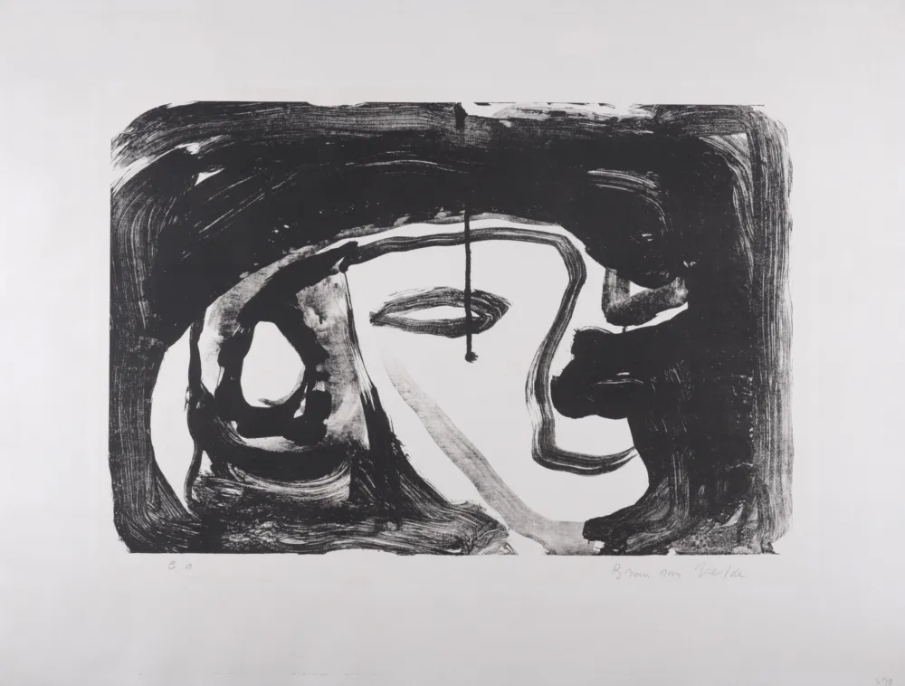 Lithografie Van Velde - Composition, 1962 - Hand-signed