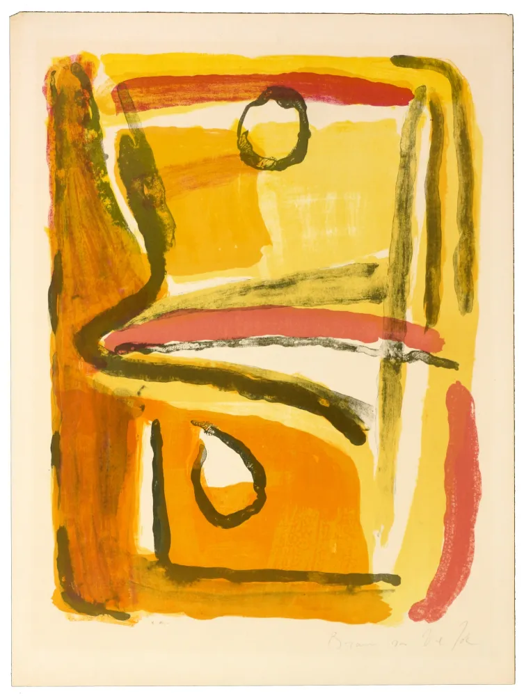 Lithografie Van Velde - Parcours Jaune