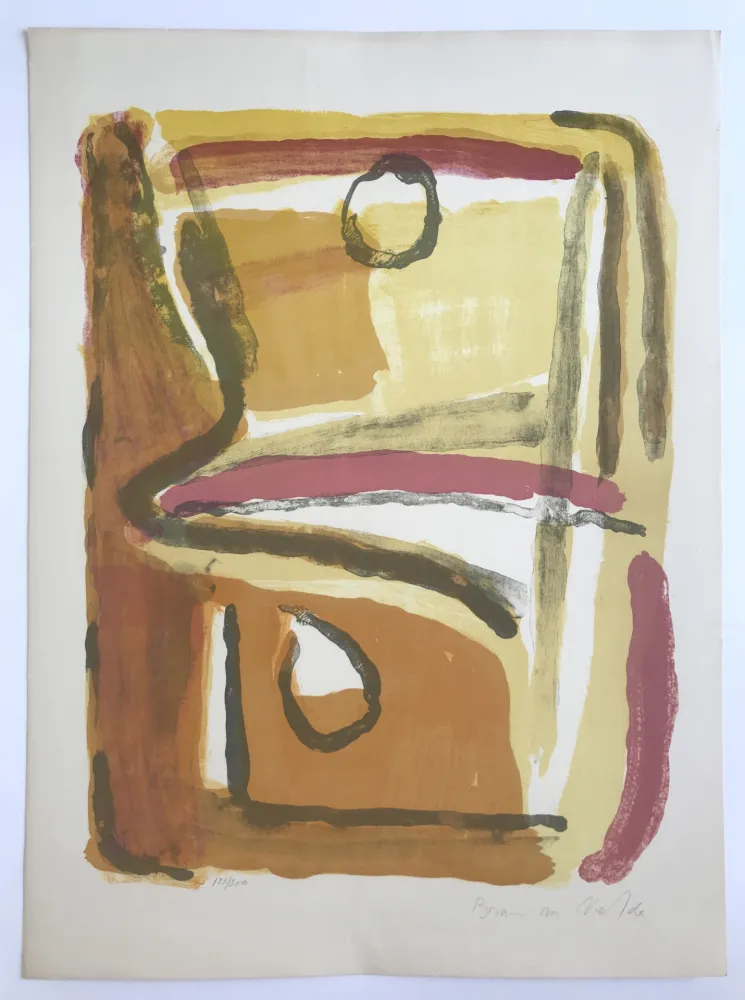 Lithografie Van Velde - Parcours jaune