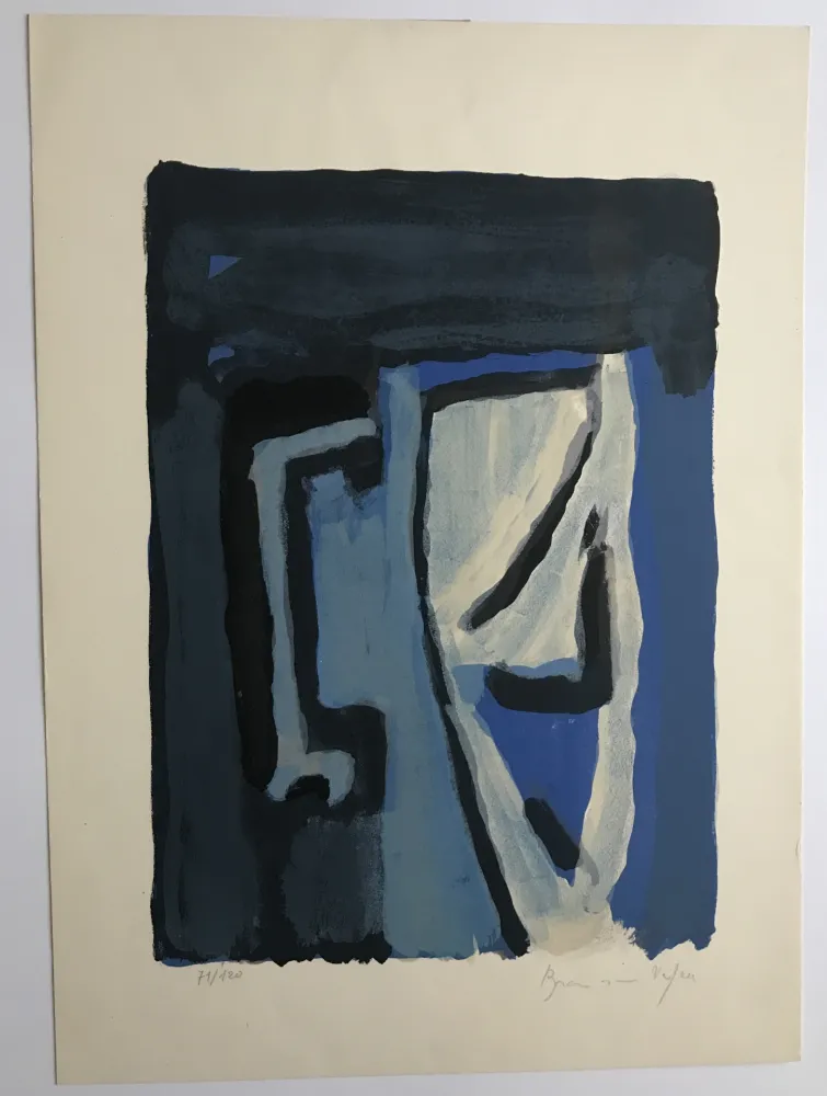 Lithografie Van Velde - Sans titre (MP 111)