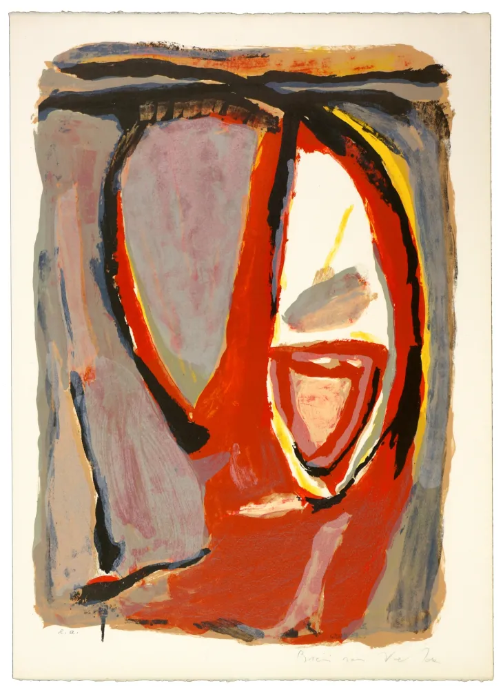 Lithografie Van Velde - Tête