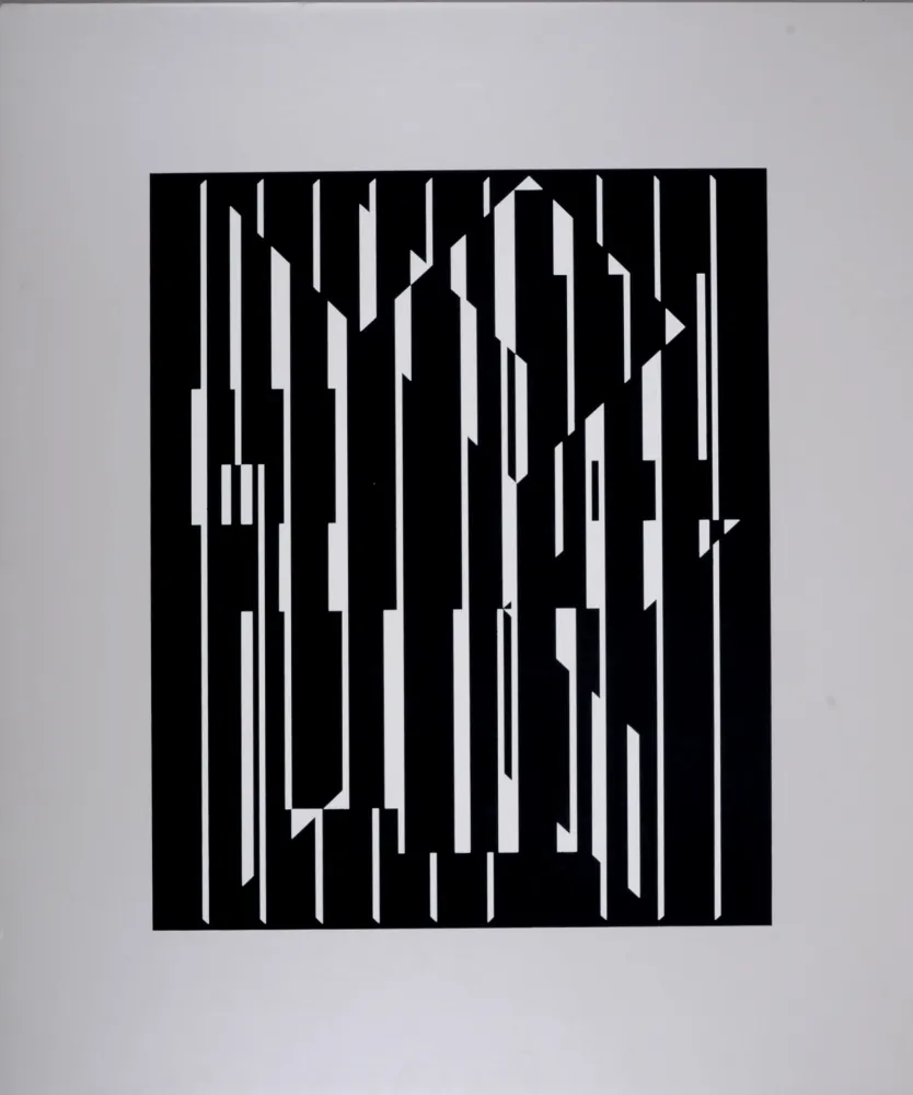 Zeefdruk Vasarely - Altair-Neg, circa 1955