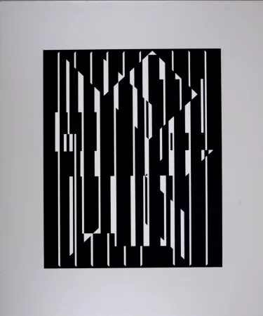 Zeefdruk Vasarely - Altair-Neg, circa 1955