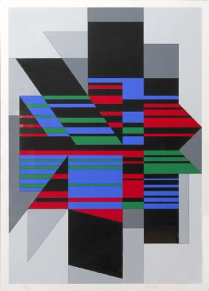 Zeefdruk Vasarely - Attila