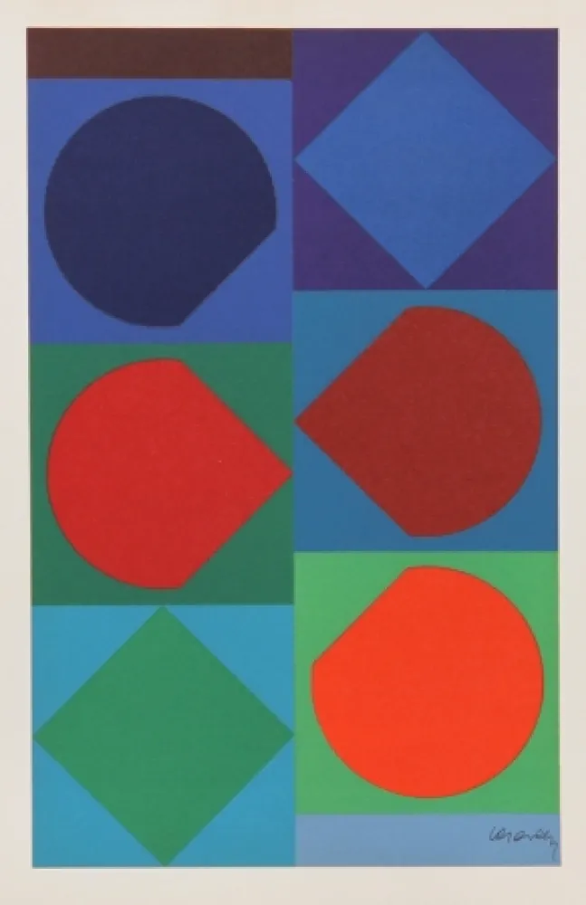 Lithografie Vasarely - Beryll from Souvenirs de Portraits d'Artistes