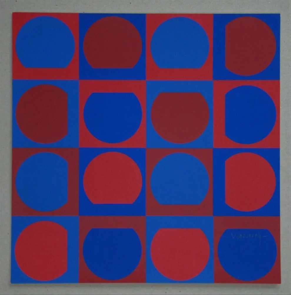 Zeefdruk Vasarely - Composition, 1964