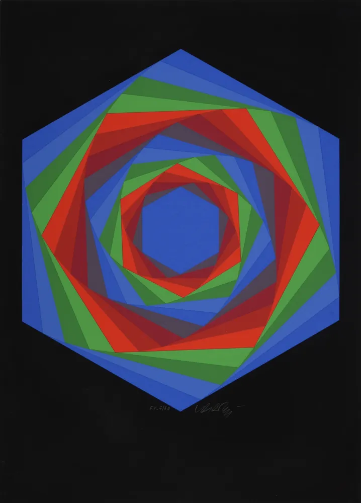 Zeefdruk Vasarely - Dorado, C. 1970 -  Hand-signed & numbered