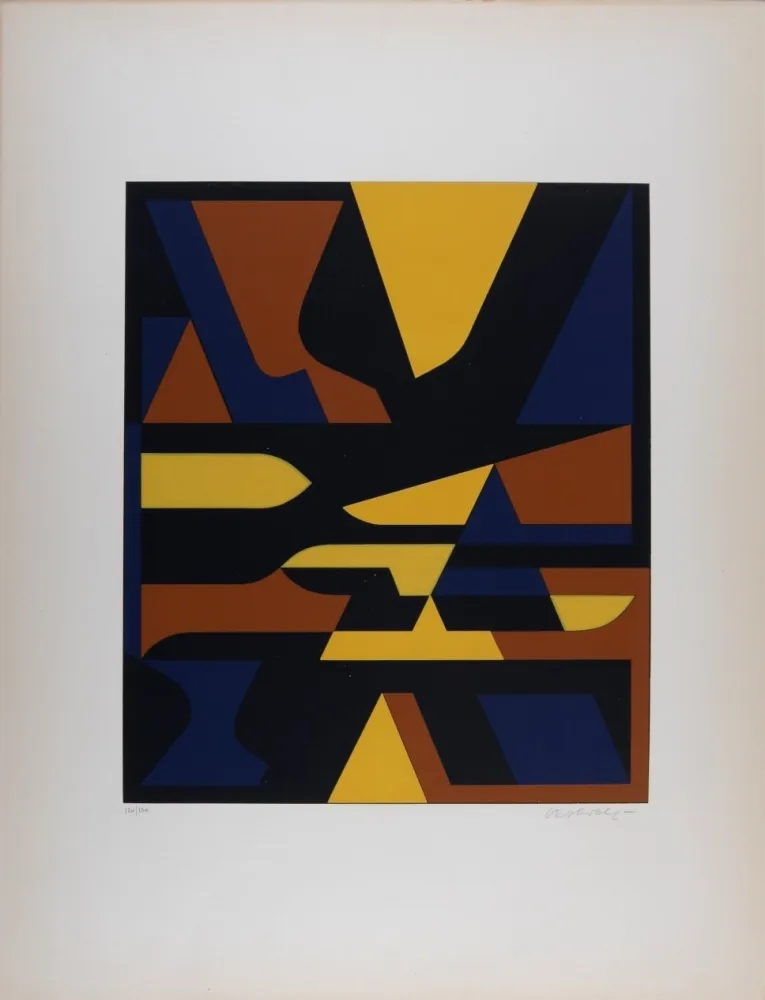 Zeefdruk Vasarely - El Alto Valle