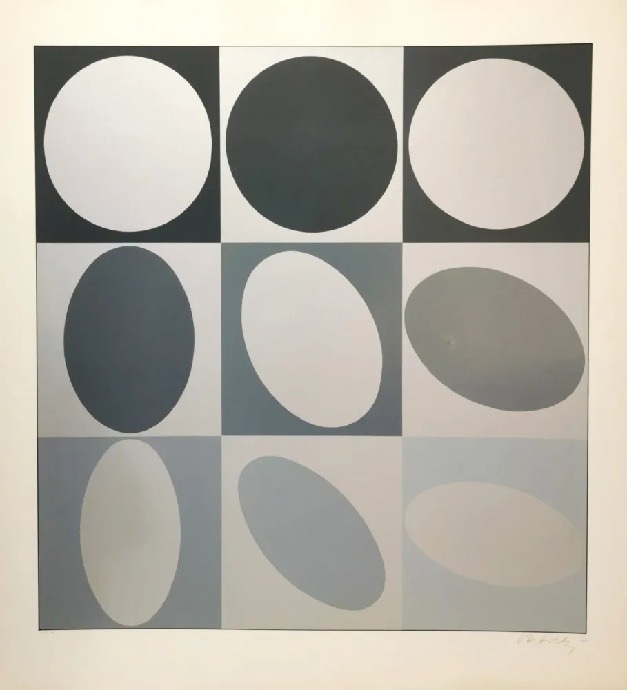 Zeefdruk Vasarely - Ezust