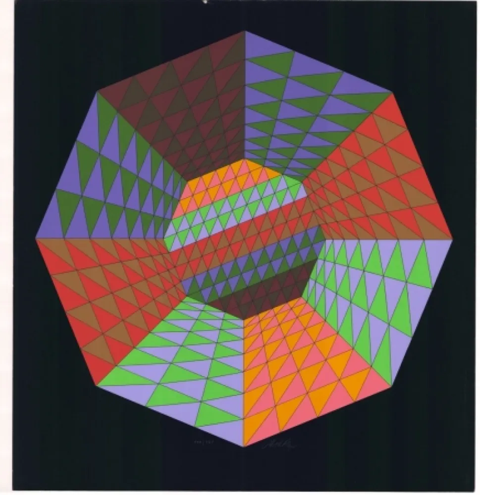 Zeefdruk Vasarely - Heisenberg