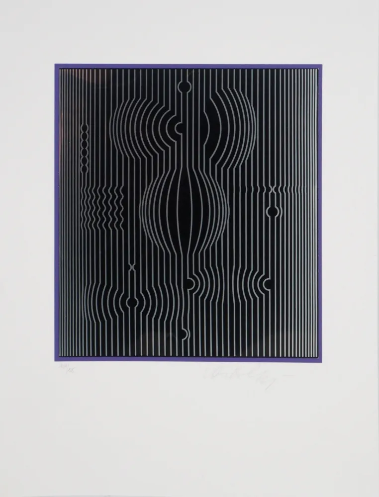Zeefdruk Vasarely - Manipur