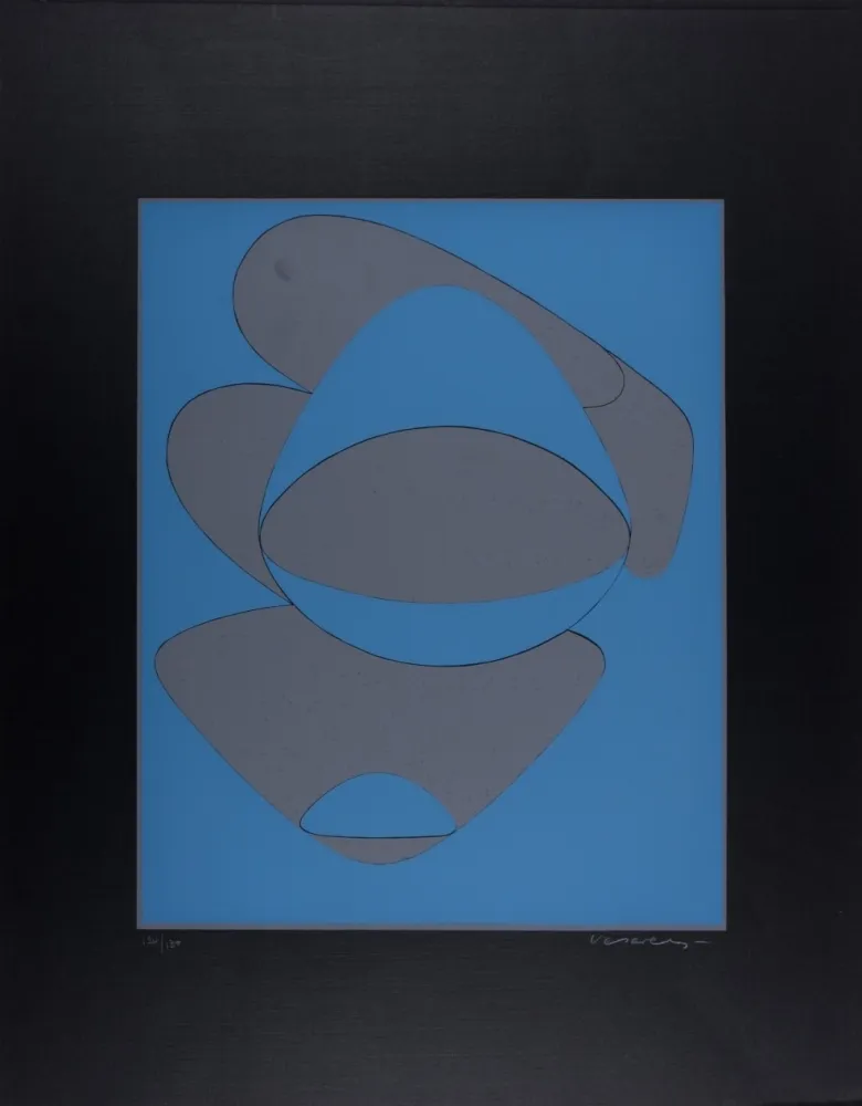 Zeefdruk Vasarely - Mar Caribe