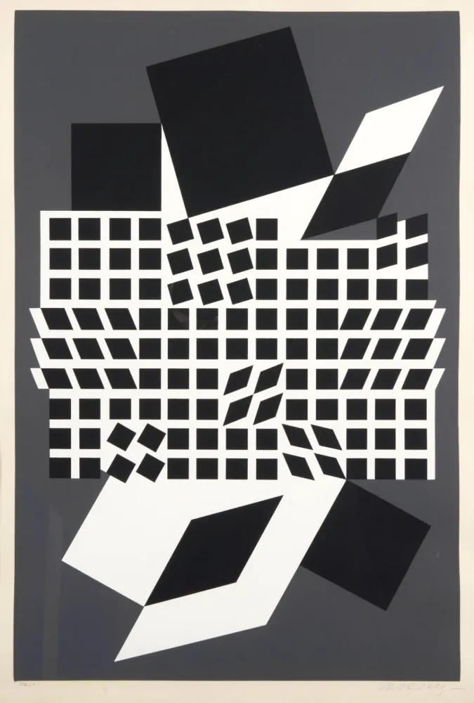 Zeefdruk Vasarely - OETA