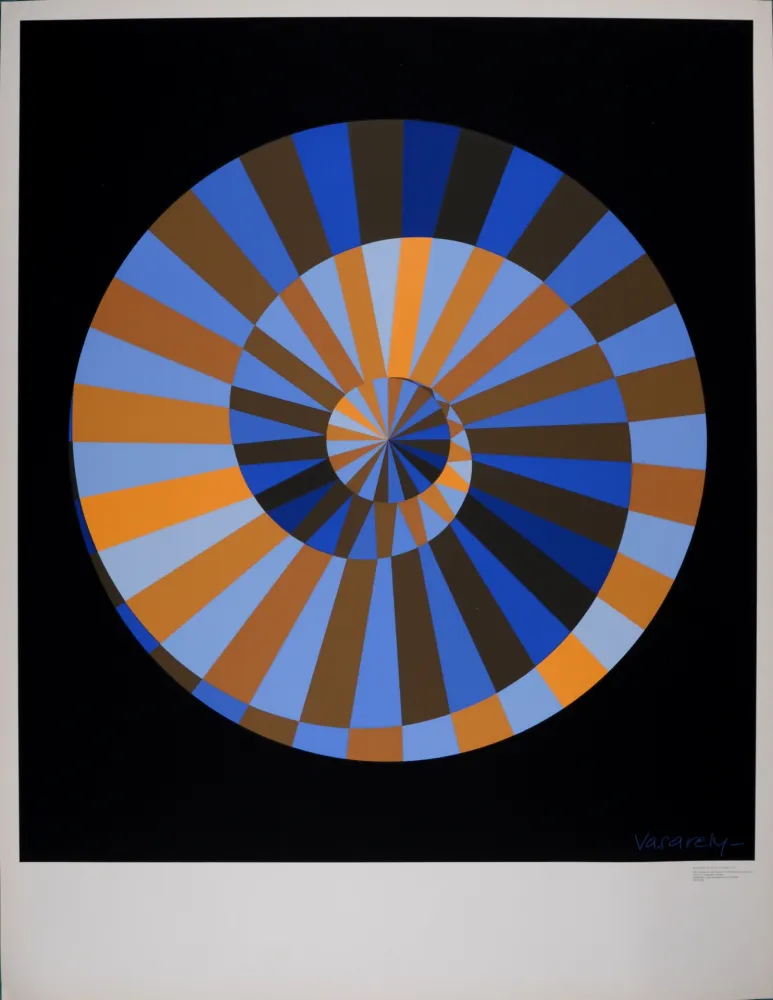 Zeefdruk Vasarely - Olympia, 1971 - Large silkscreen!