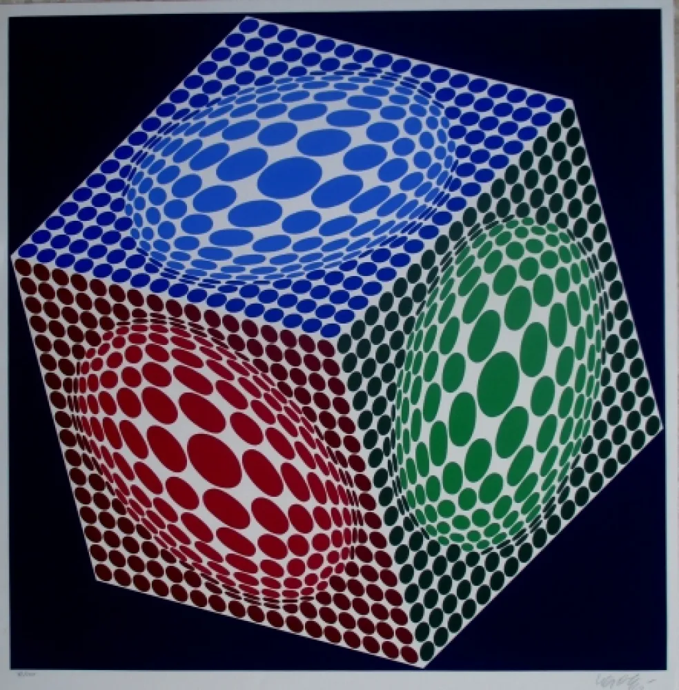 Zeefdruk Vasarely - Paula