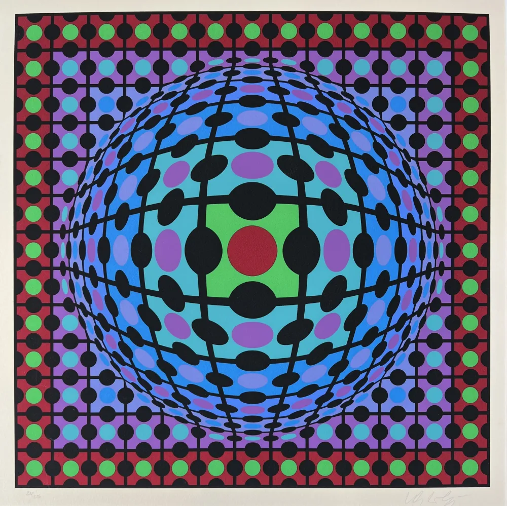 Zeefdruk Vasarely - Procion 3