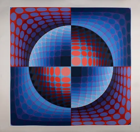 Zeefdruk Vasarely - Relat, 1978