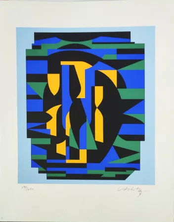 Zeefdruk Vasarely - Risir