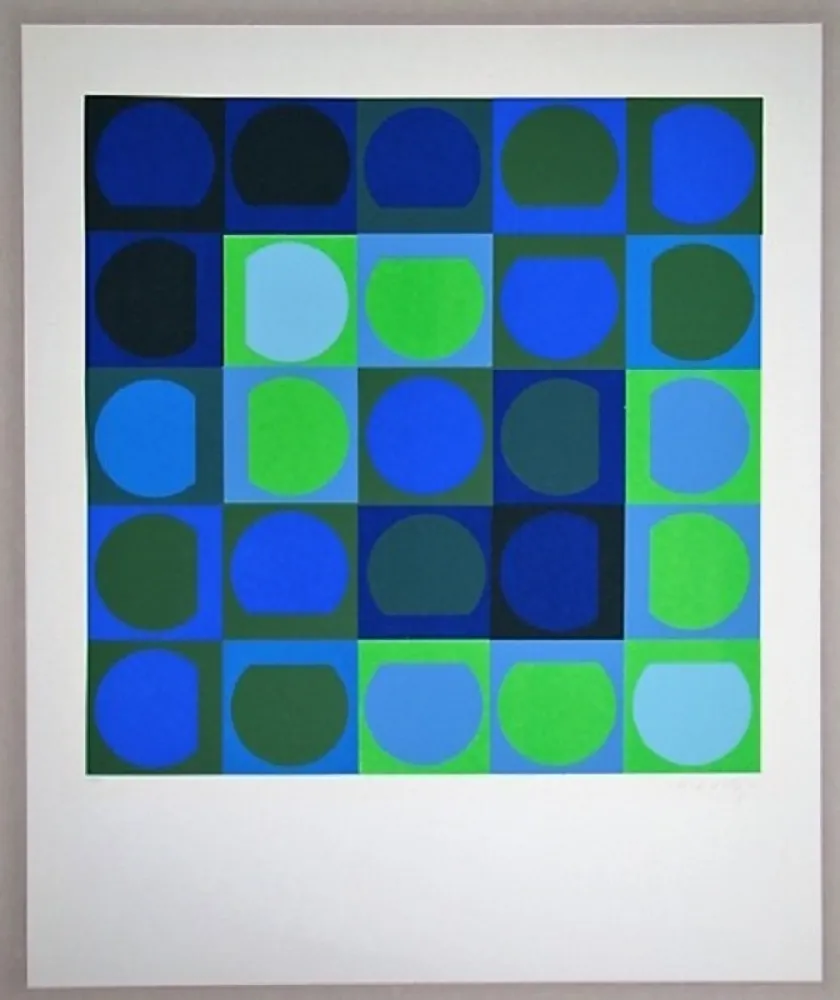Zeefdruk Vasarely - Sans titre