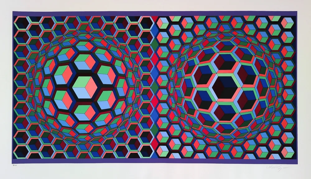 Zeefdruk Vasarely - Semiha