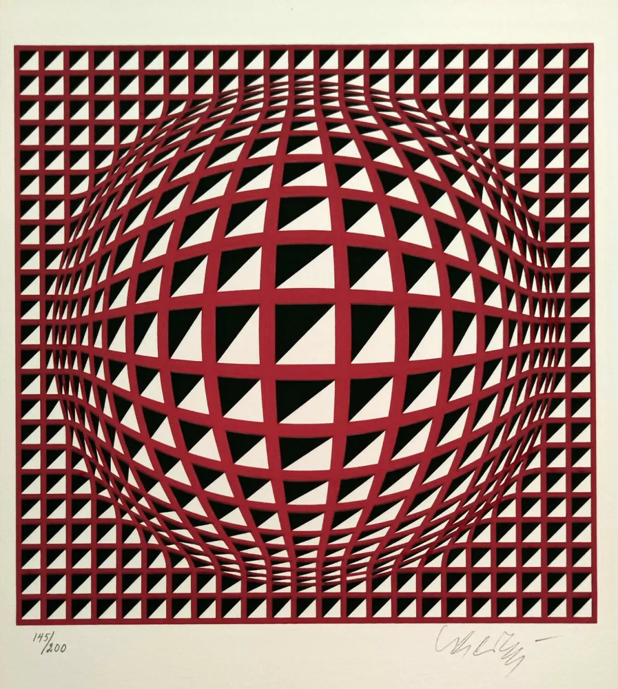 Zeefdruk Vasarely - Terz liten