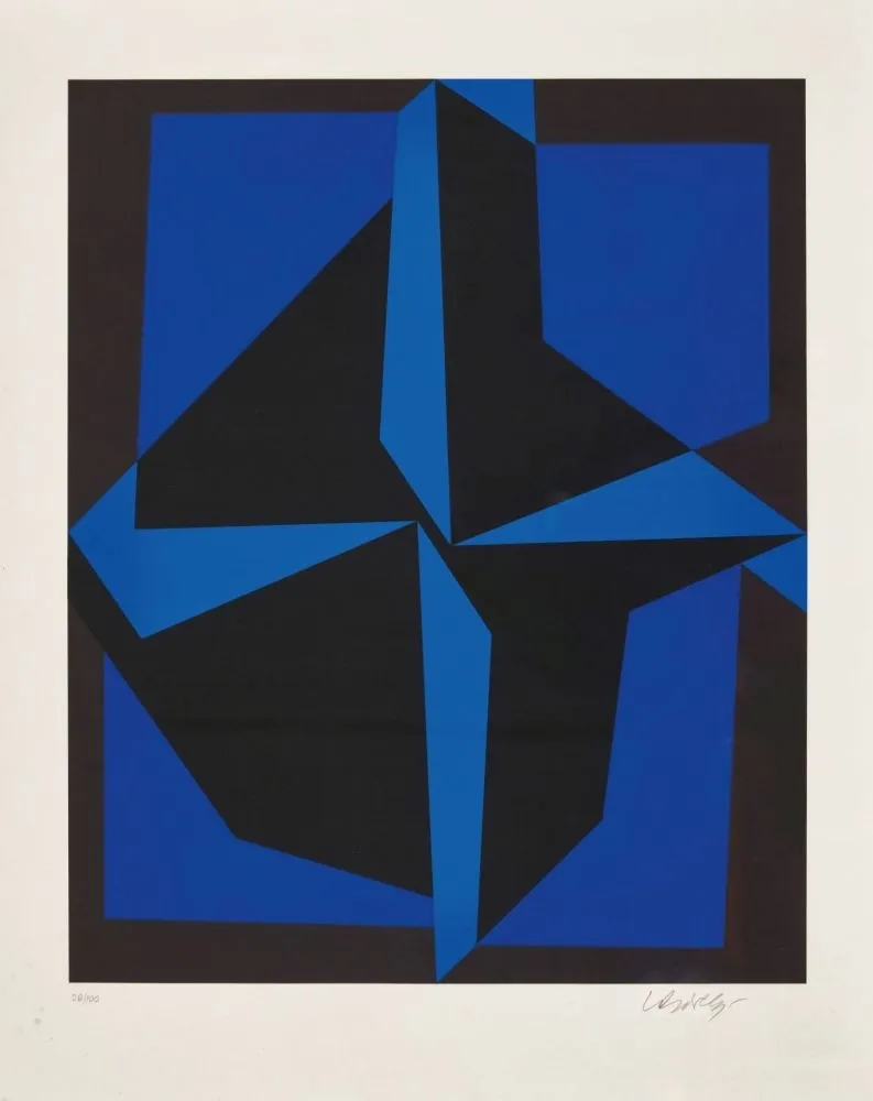 Zeefdruk Vasarely - The Fifty Years 3, Zillah - Al