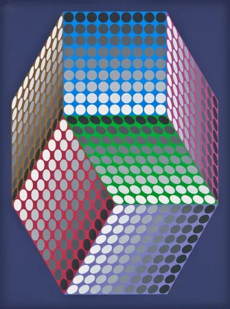 Zeefdruk Vasarely - TOGONNE