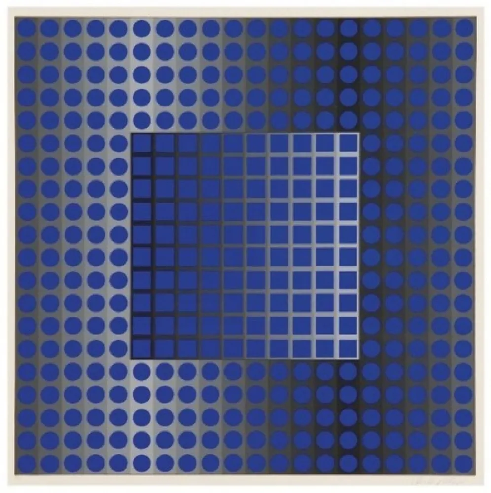 Zeefdruk Vasarely - Untitled