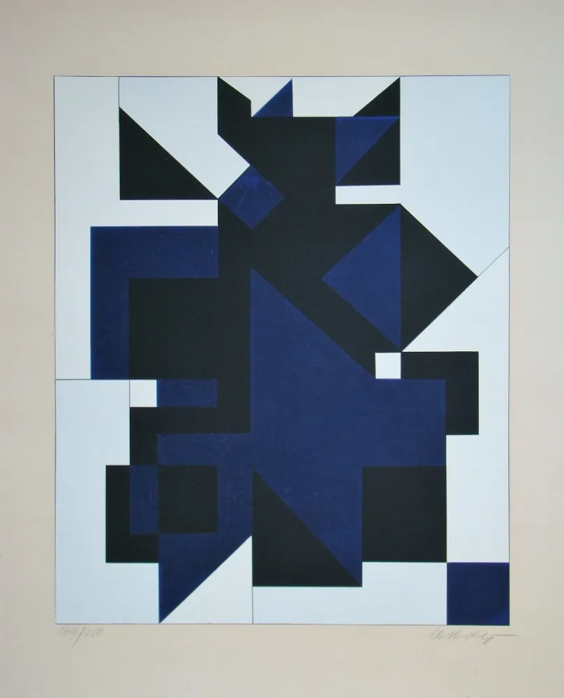 Zeefdruk Vasarely - Utica