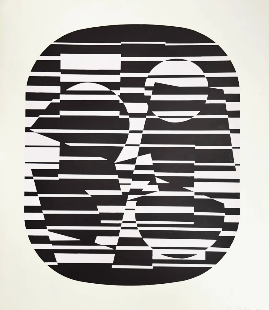 Zeefdruk Vasarely - Zeta