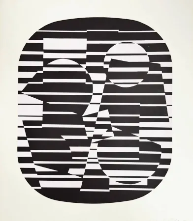 Zeefdruk Vasarely - Zeta