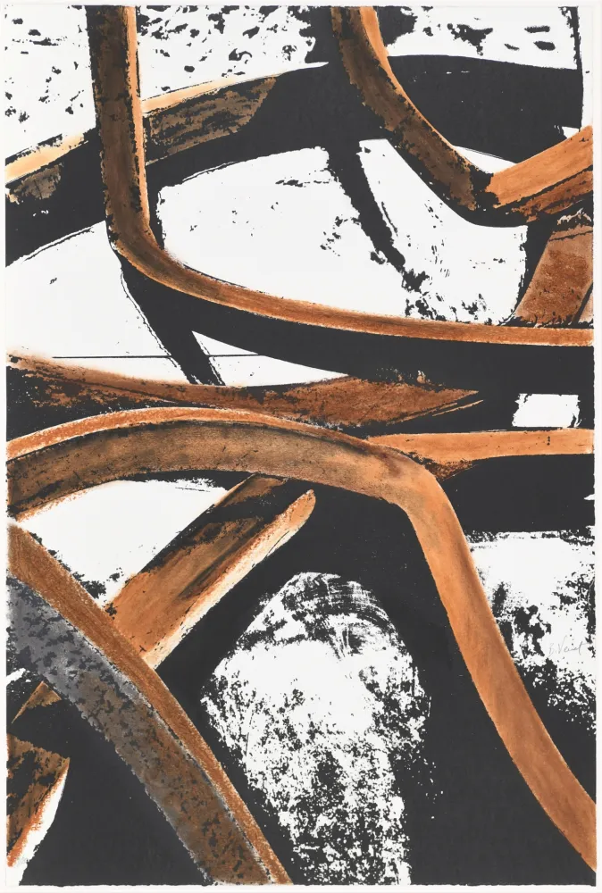 Zeefdruk Venet - Untitled IX (Combinaison aléatoire de lignes indéterminées)