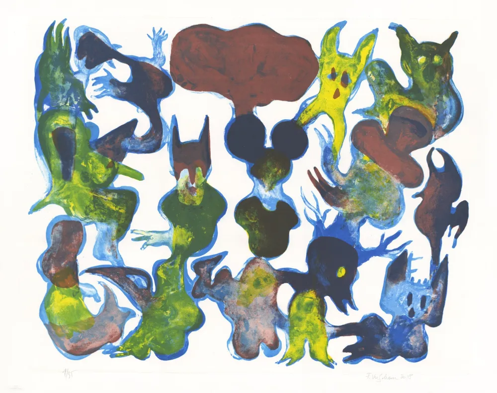 Lithografie Verschaere - My Two Favorites Heroes are Dead