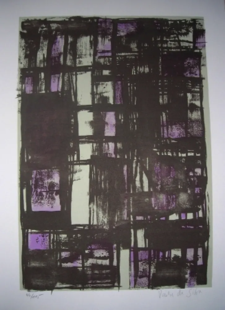 Lithografie Vieira Da Silva - Jean Cassou: vingt-deux poèms