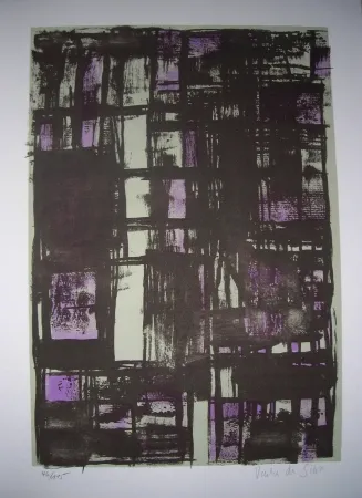 Lithografie Vieira Da Silva - Jean Cassou: vingt-deux poèms