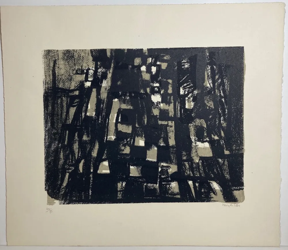 Lithografie Vieira Da Silva - L’Échiquier. 1961