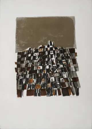 Lithografie Vieira Da Silva - Ville espagnole, 1966 - Hand-signed!