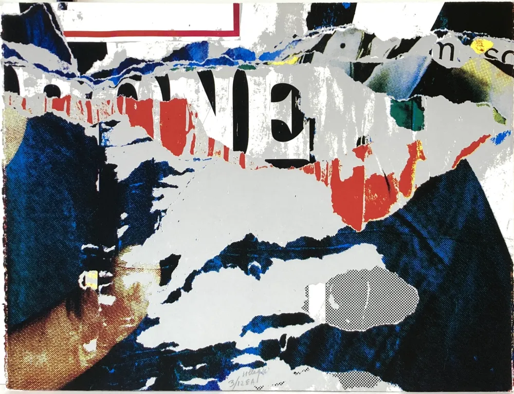 Lithografie Villeglé - Décentralisation n°7, 1991  