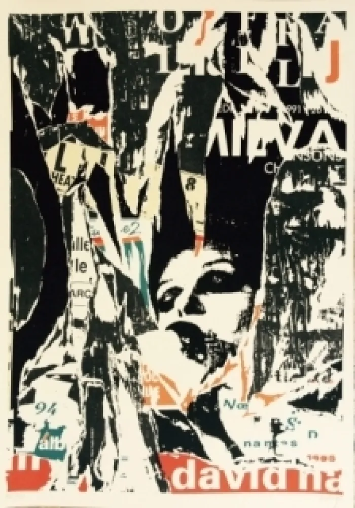 Lithografie Villeglé - Le cri ou opéra