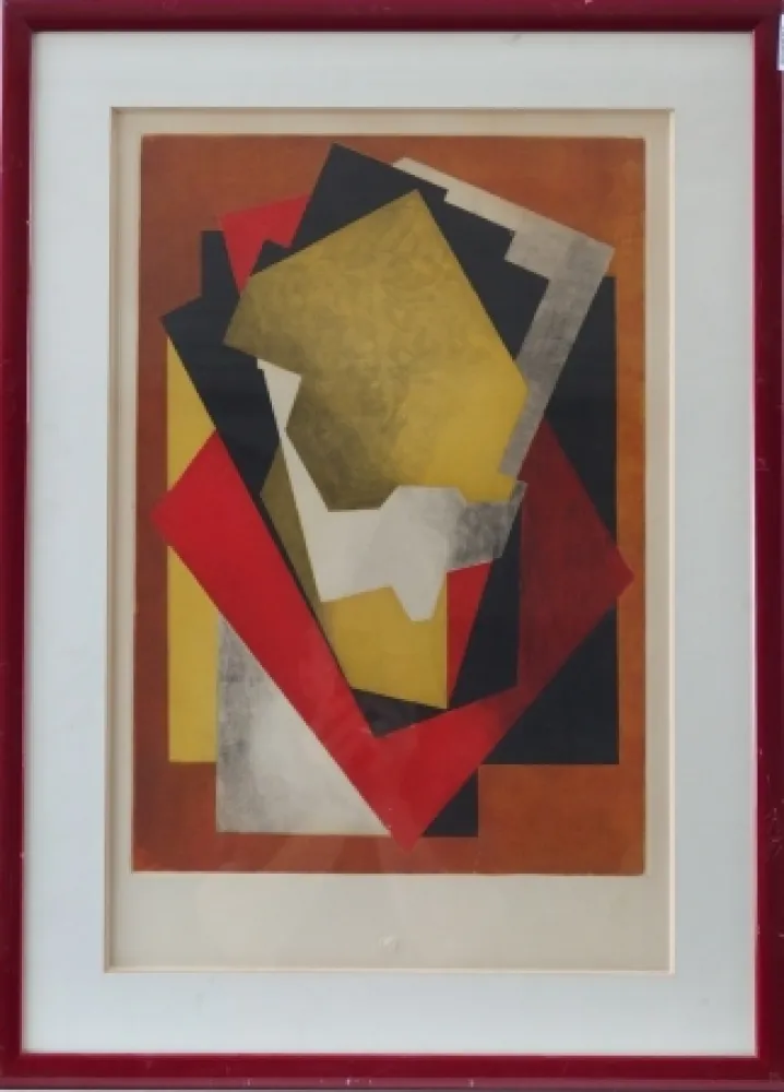 Ets En Aquatint Villon - Composition cubiste